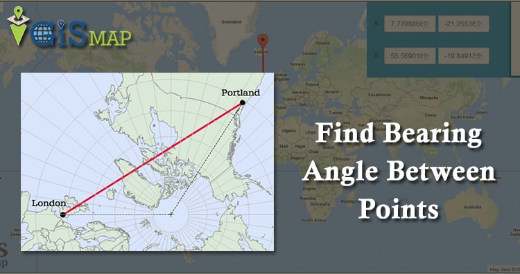 Formula to Find Bearing or Heading angle two points: Latitude Longitude -