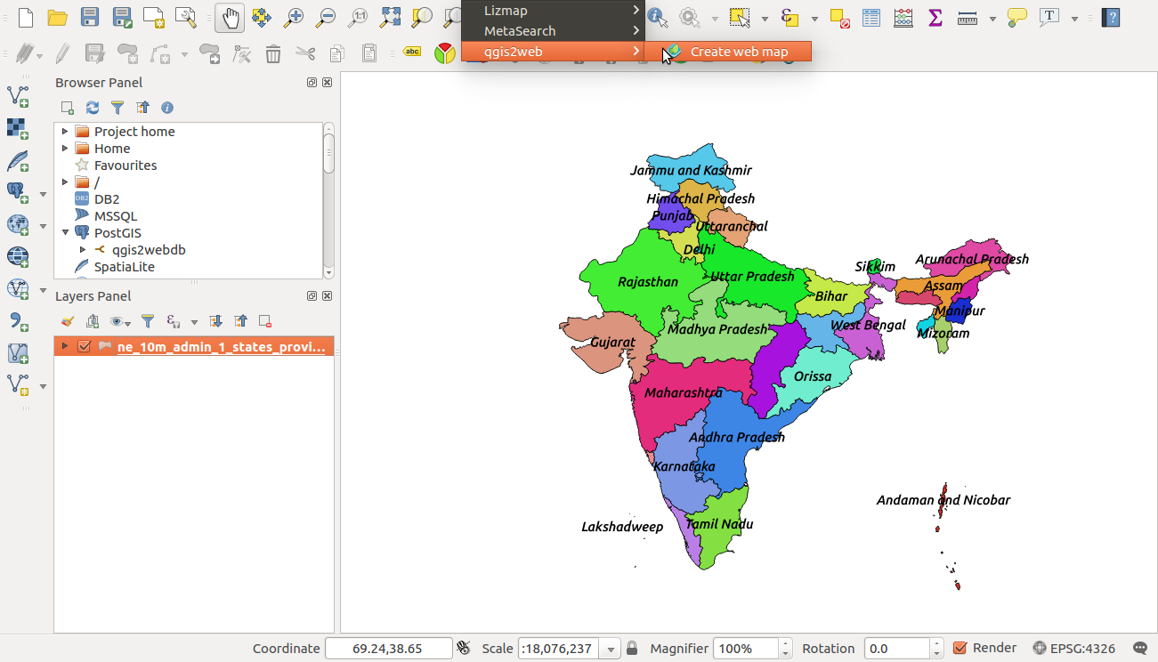 QGIS2Web - Create Web Maps