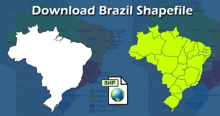 Download Brazil Administrative Boundary Shapefiles - Regions