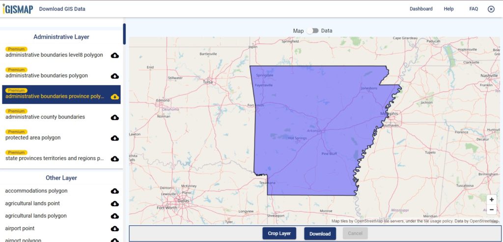 Crawford County Arkansas Gis United States - Arkansas Gis Data - Shapefile, Kml - Boundary, County,  Highway, Rail Line -