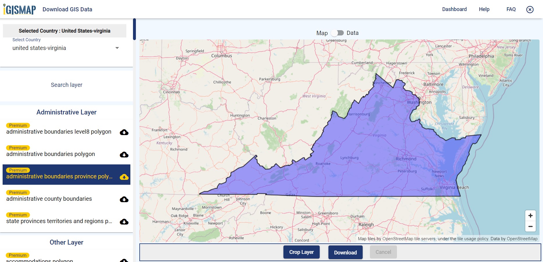 Franklin County Va Gis Map Download Virginia State Gis Maps – Boundary, Counties, Rail, Highway -