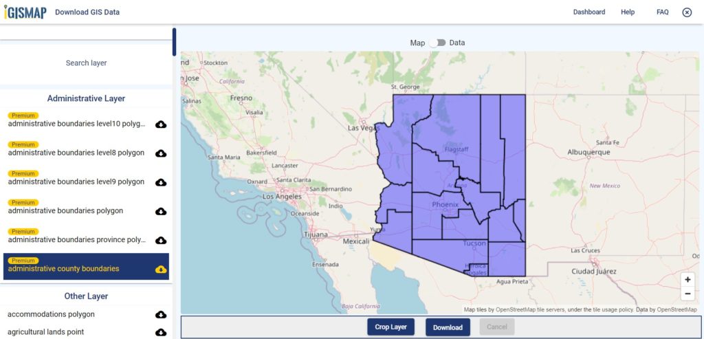 Pinal County Az Gis Arizona County Gis Data - Shapefile, Kml - Administrative Boundary,  Polygon, Rail, Highway, Building -