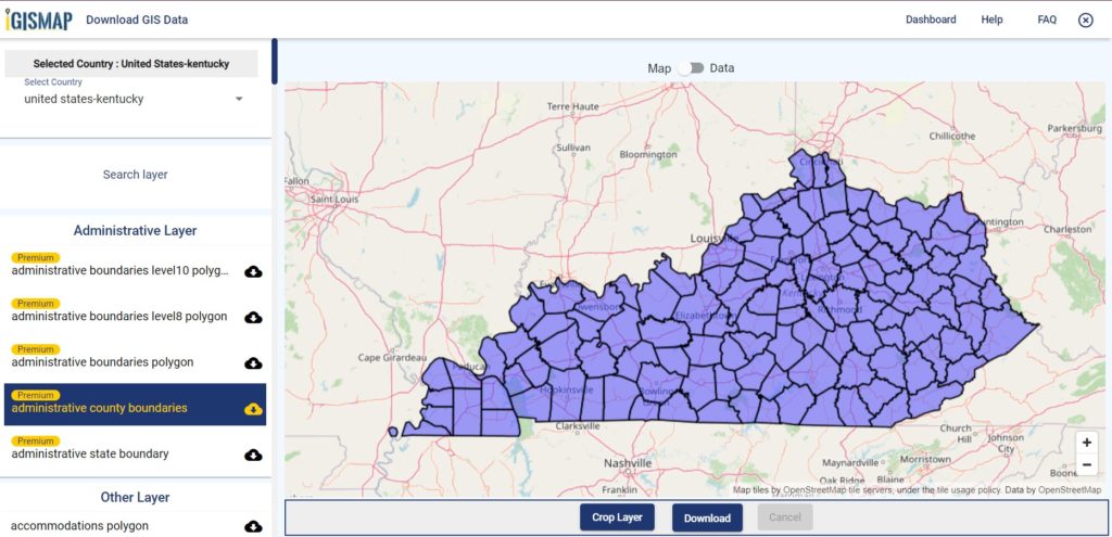 Grant County Ky Gis Map Download Kentucky State Gis Maps - Boundary, Counties, Rail, Highway -