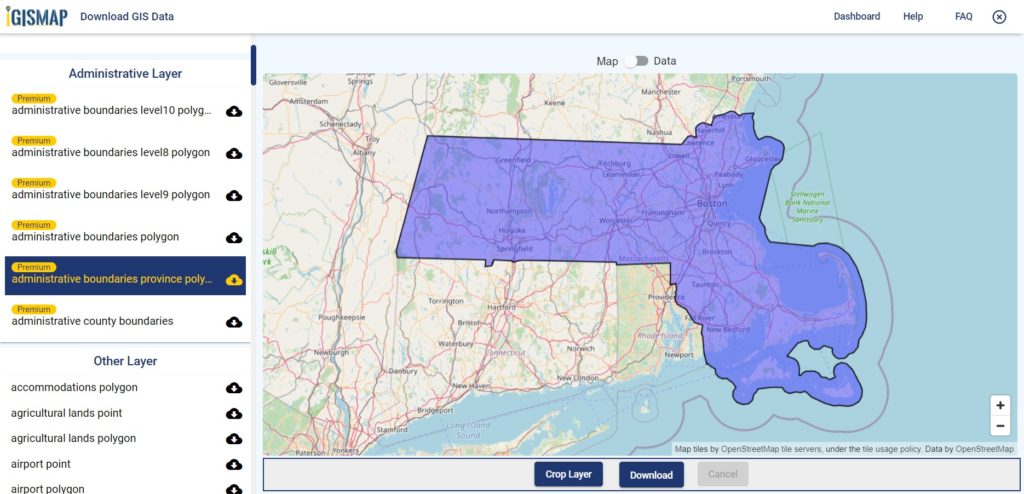 Hampden County Ma Gis Download U.s. State Massachusetts Gis Data -Boundary, Counties, Rail,  Highways -