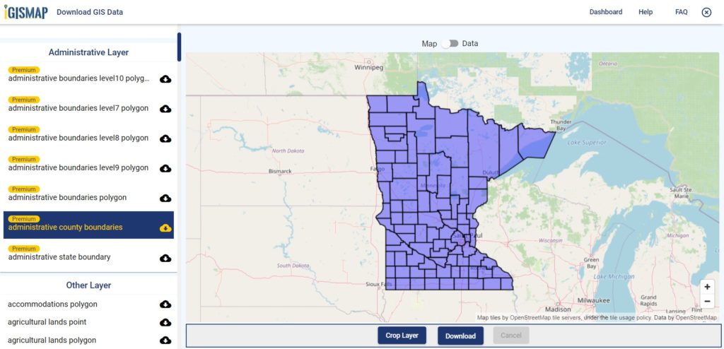 Pine County Gis Map Download Minnesota Gis Maps - Boundary, County, Rail, Highway Line -