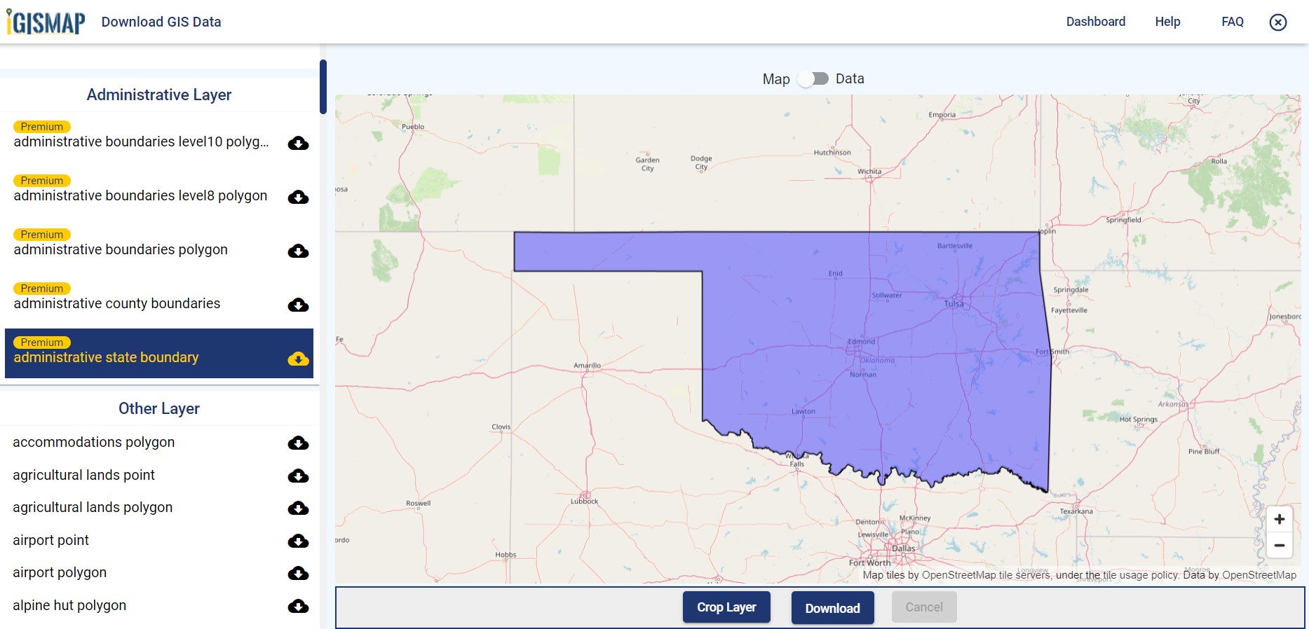 Canadian County Gis Ok Download Oklahoma State Gis Maps – Boundary, Counties, Rail, Highway -