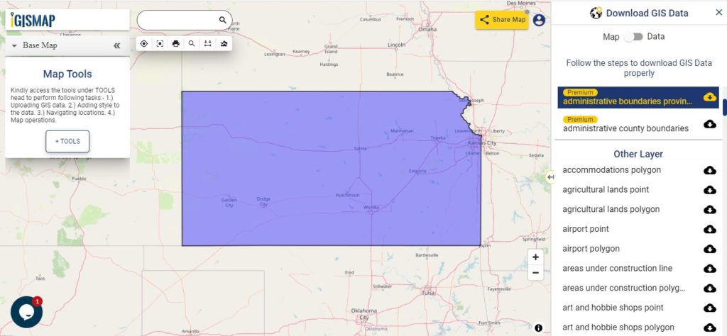 Download Kansas State Gis Data Counties Boundary Rail Highway Line Shapefile 3957