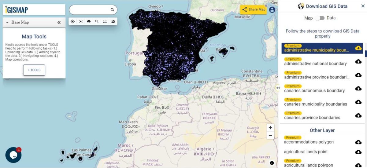 Download Spain Administrative Boundary Shapefiles - Autonomous ...