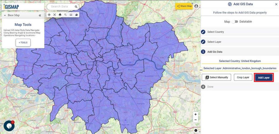 Add GIS data from IGISMap and label each feature