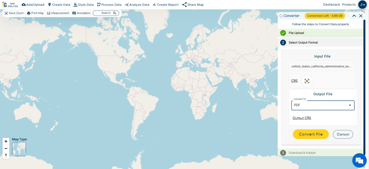 Convert Shapefile to PDF