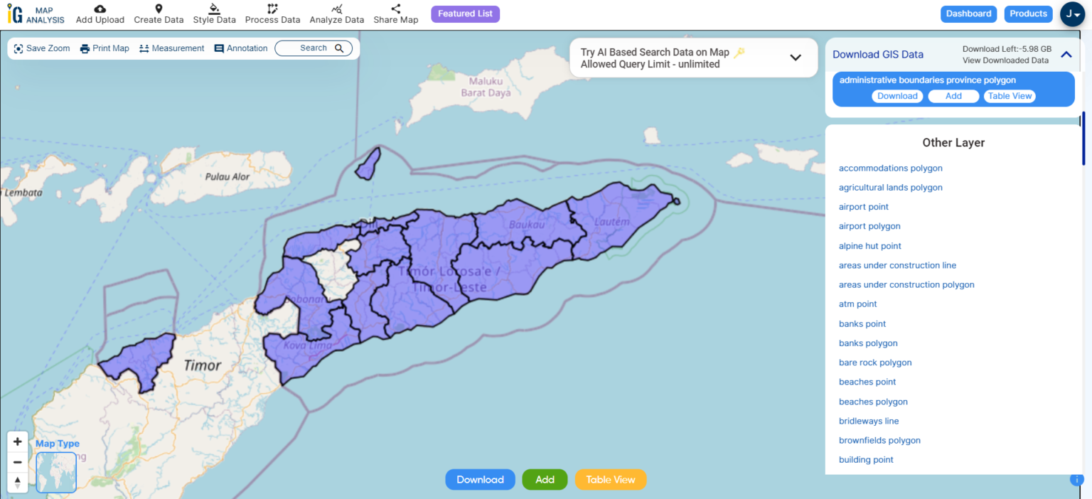 Download East Timor Administrative Boundary GIS Data for – National ...