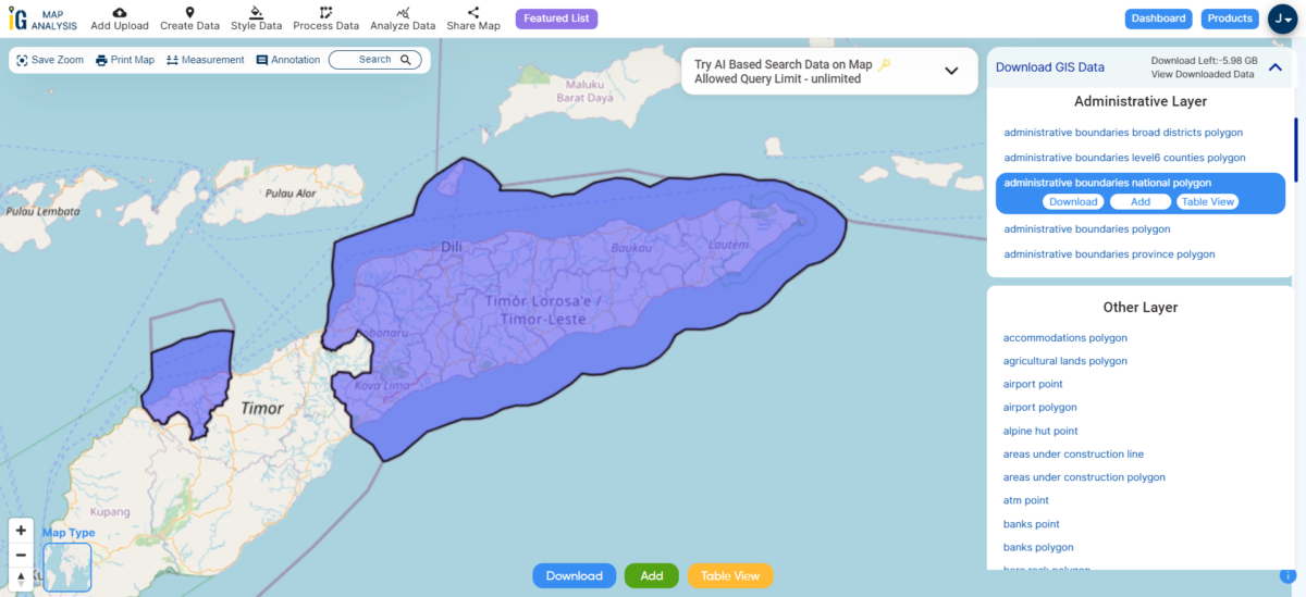 Download East Timor Administrative Boundary GIS Data for – National ...