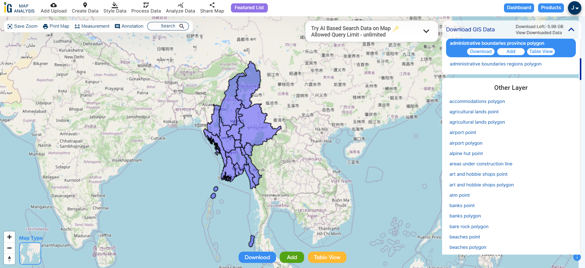 Download Myanmar Administrative Boundary GIS Data for – States ...