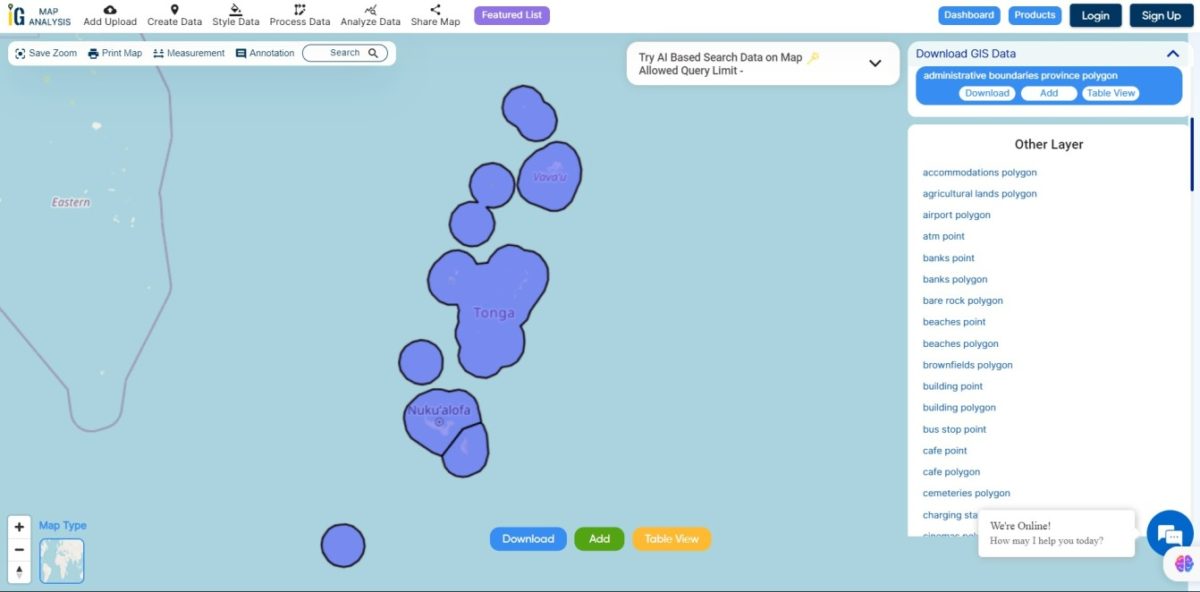 Download Tonga Administrative Boundary GIS Data – National , Provinces ...