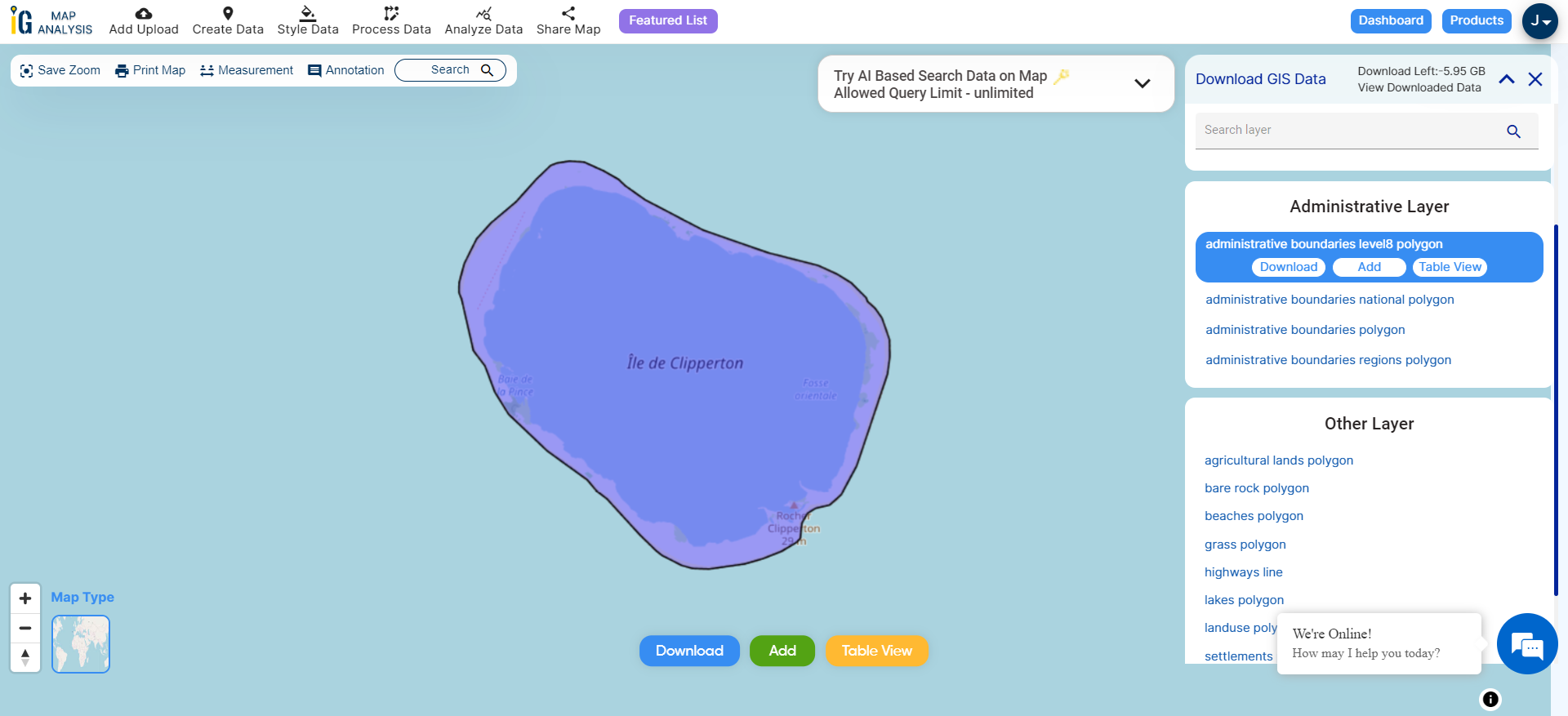 Download Ile De Clipperton Administrative Boundary GIS Data for ...