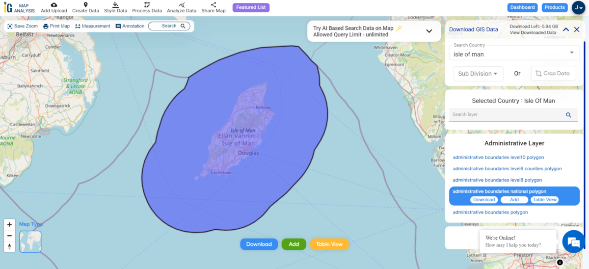 Download Isle Of Man Administrative Boundary Gis Data For Districts Parishes And More