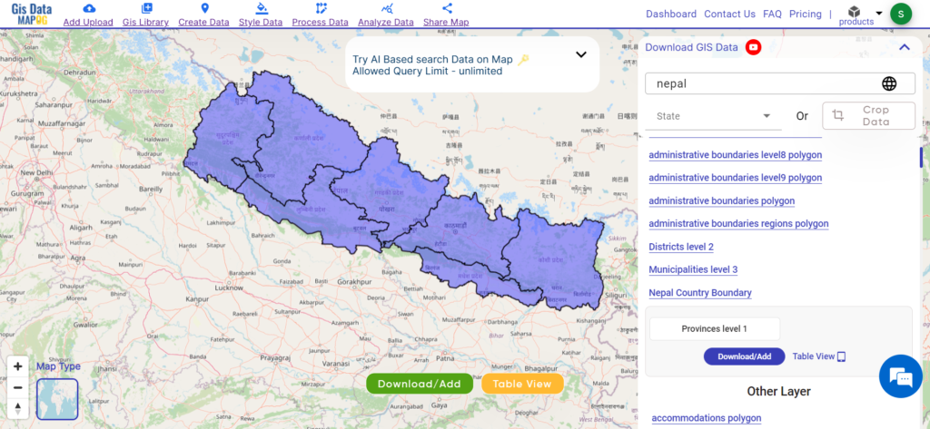 Nepal Provinces Data