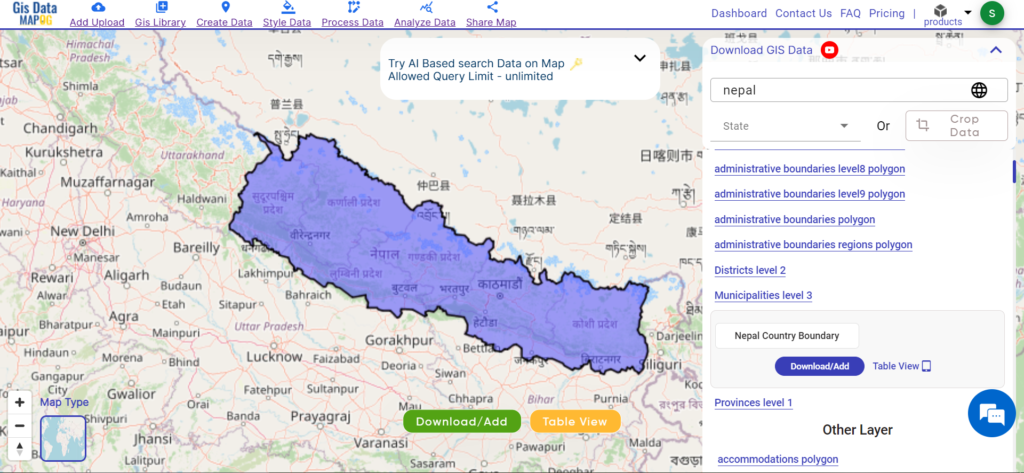 Nepal National Boundary