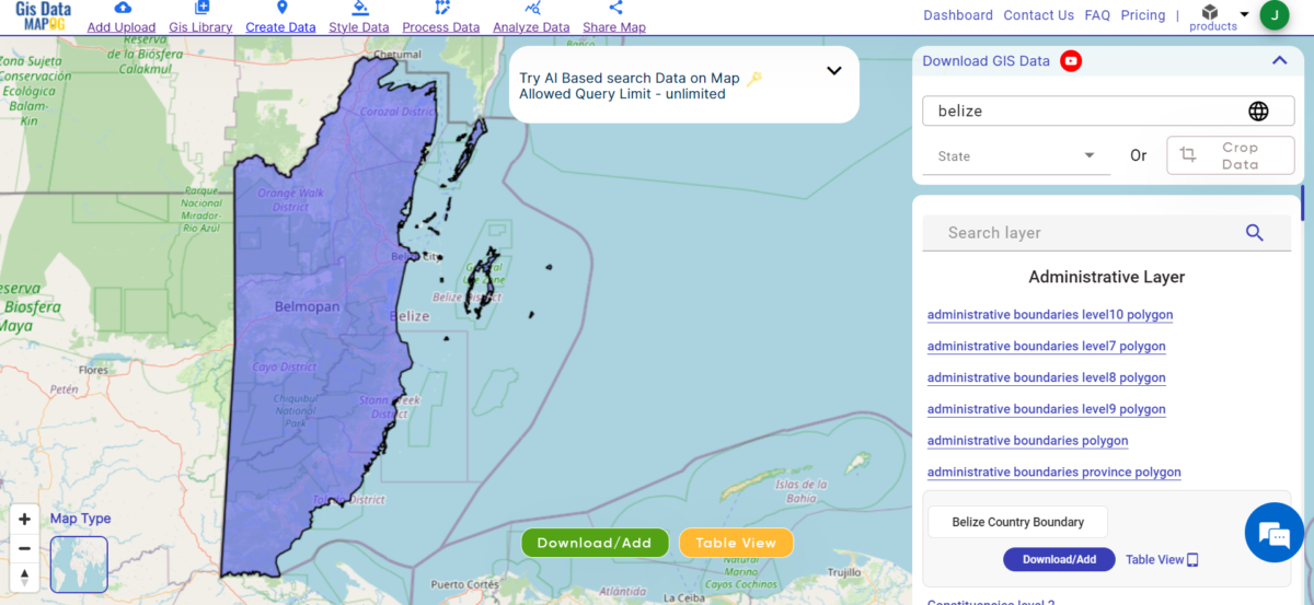 Download Belize Administrative Boundary GIS Data For – National ...