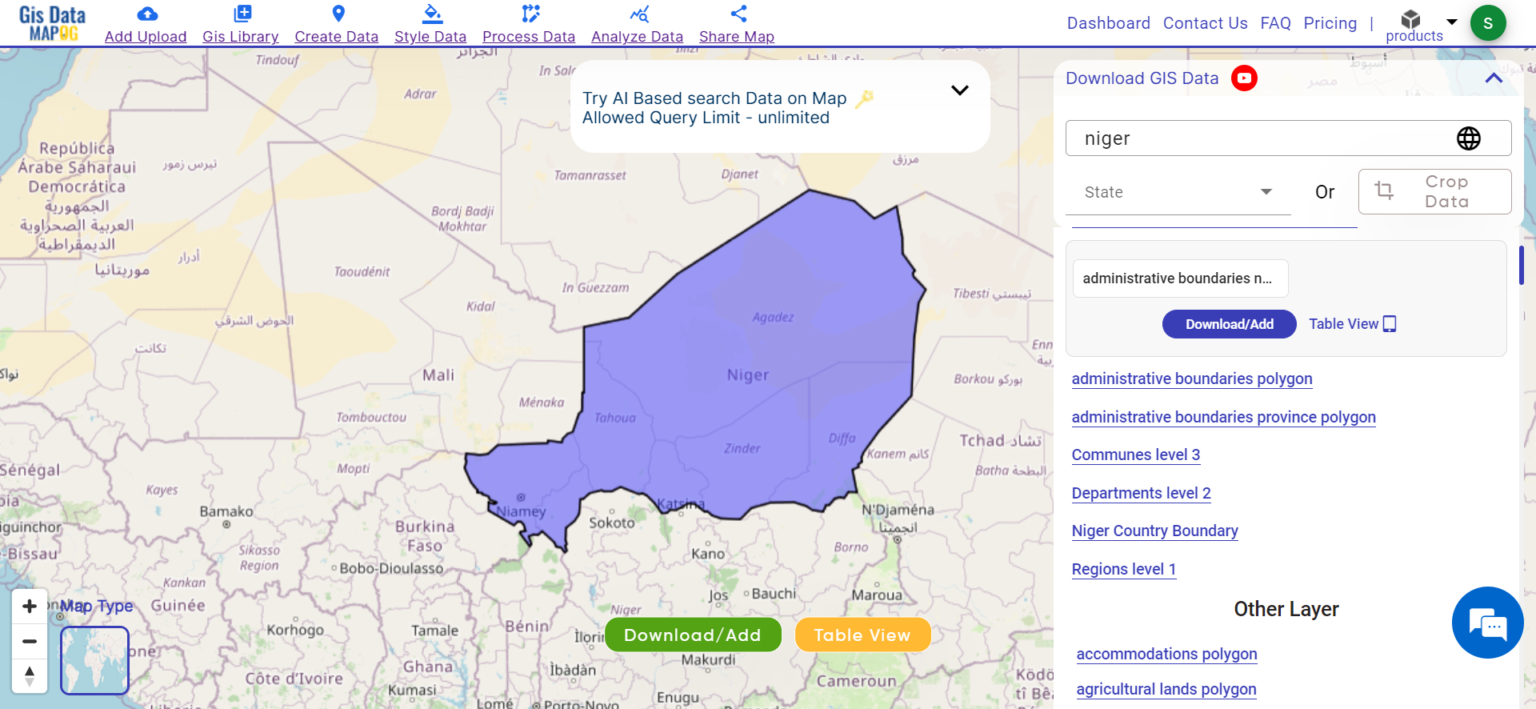 Download Niger Administrative Boundary GIS Data for – National ...