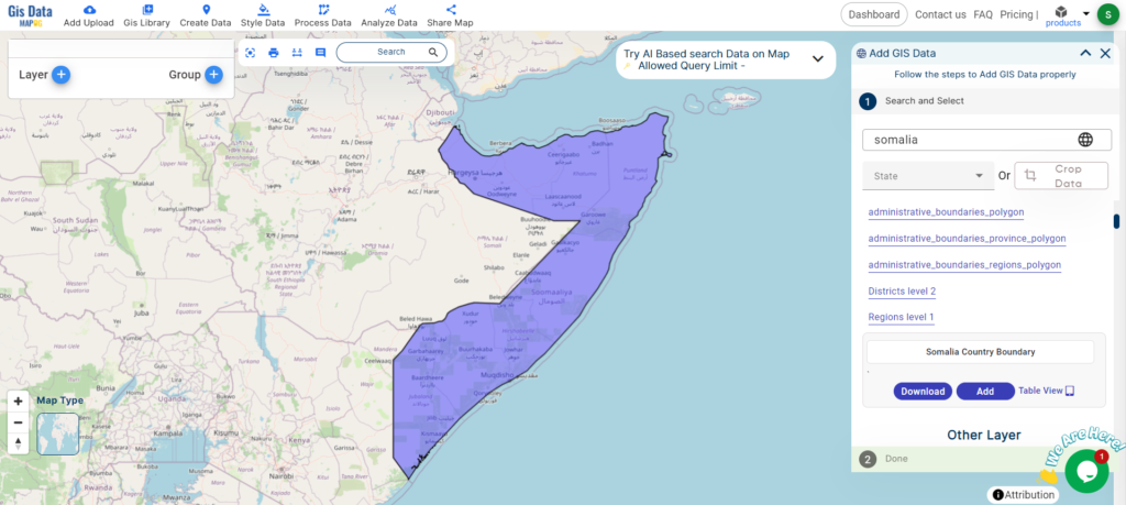 Somalia National Boundary