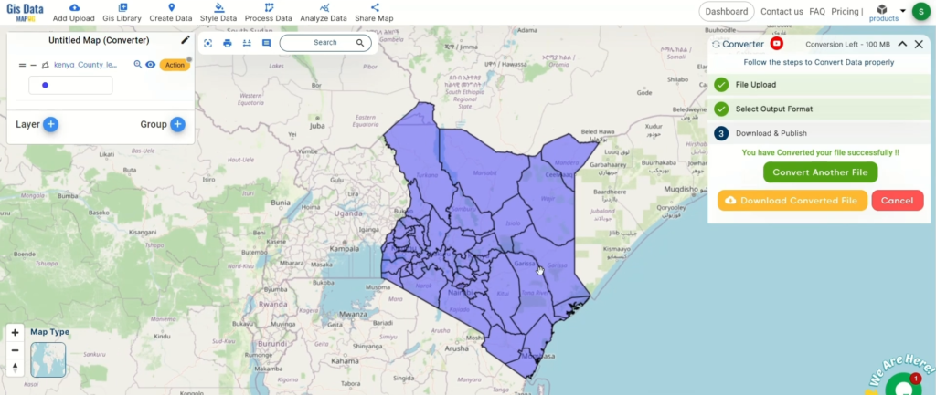 Review the Converted Data-Converting KML to GML with MAPOG