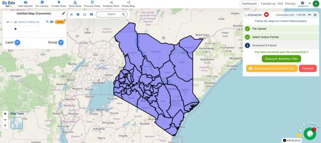 Download the Converted File-Converting KML to TopoJSON with MAPOG