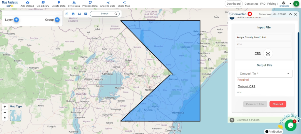 Upload Your KML File-Converting KML to SQLite with MAPOG