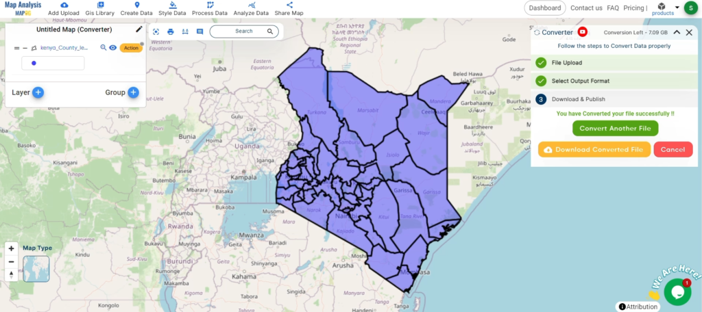 Converting KML to SQLite with MAPOG