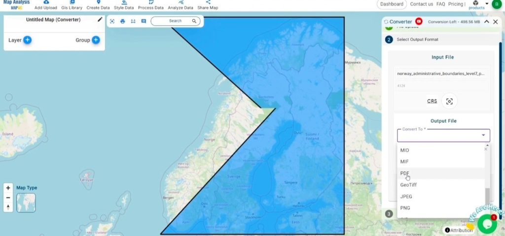 Converting GeoJSON to PDF Online