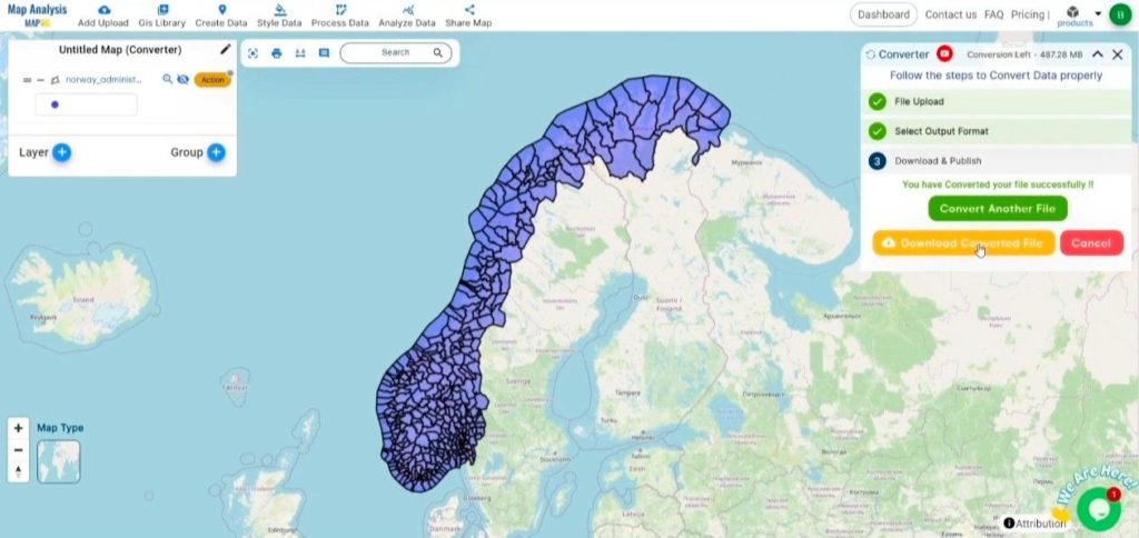 Converting GeoJSON to SQLITE Online