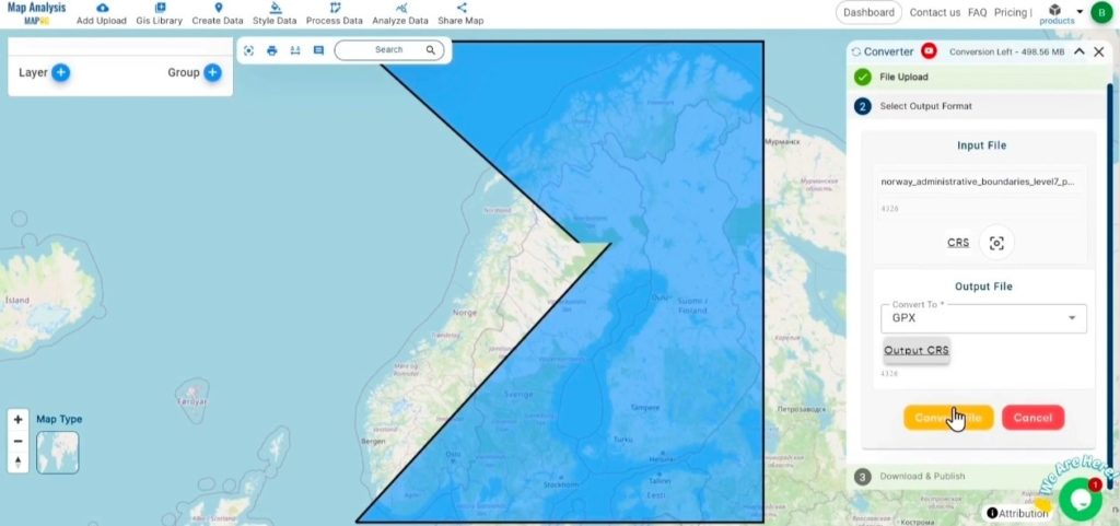 Converting GeoJSON to GPX Online