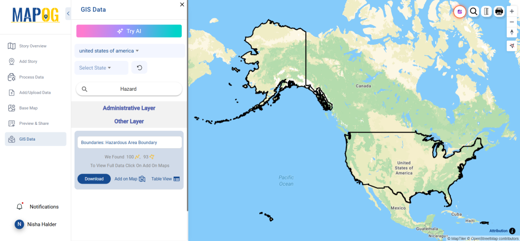 Download Hazardous Area Boundary Data