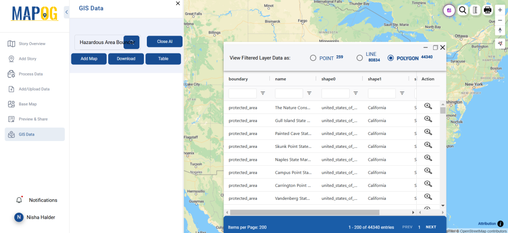 Download Hazardous Area Boundary Data