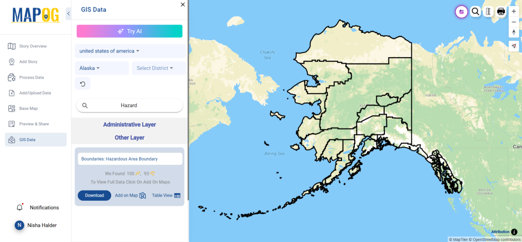 Download Hazardous Area Boundary Data