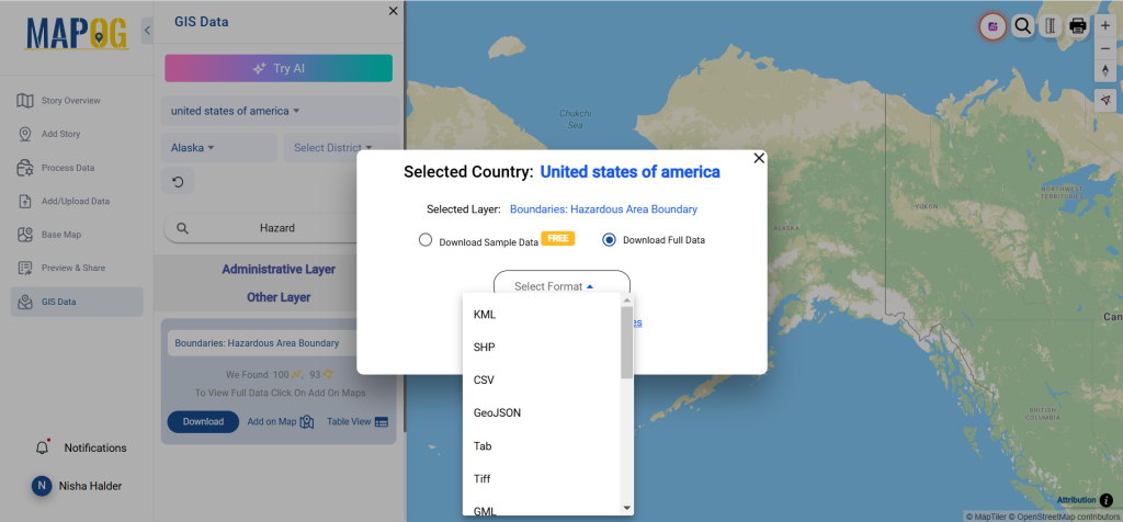 Download Hazardous Area Boundary Data