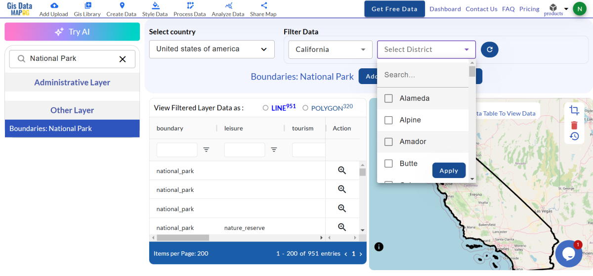 Download National Park Data in Shapefile, KML, MID +15 GIS Formats ...