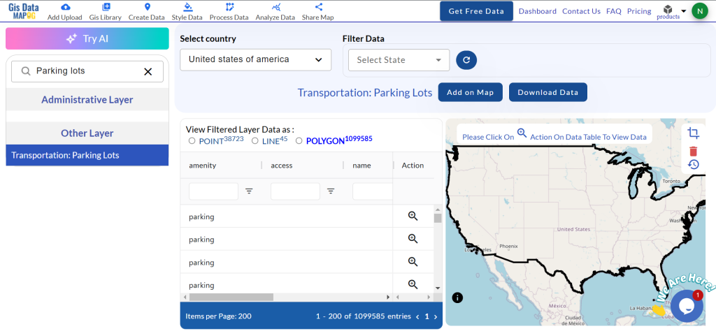 Download Parking Lots Data