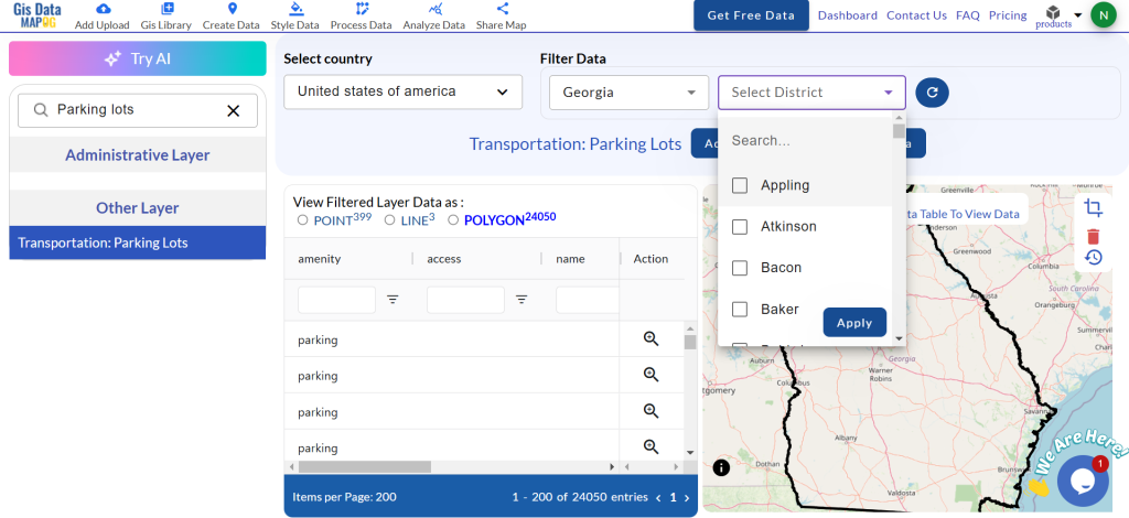 Download Parking Lots Data