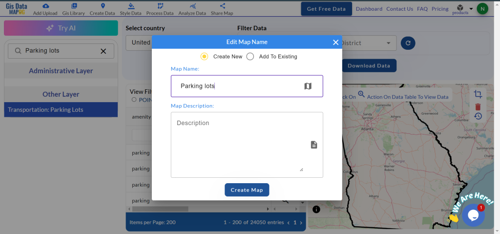 Download Parking Lots Data