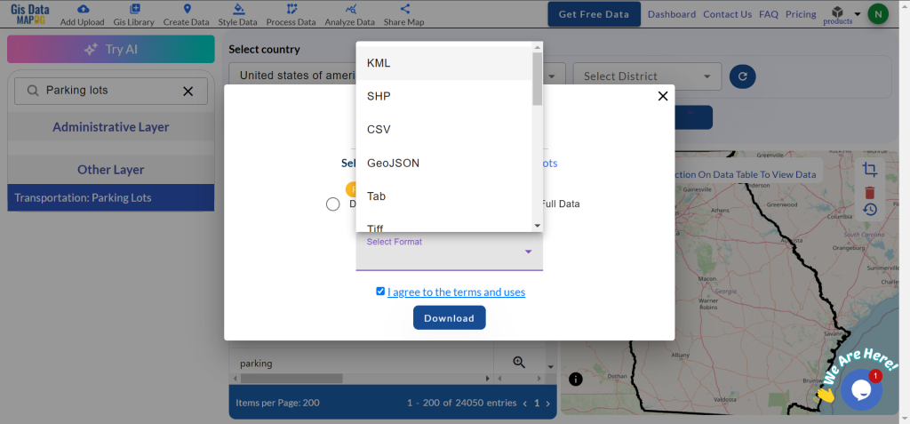 Download Parking Lots Data