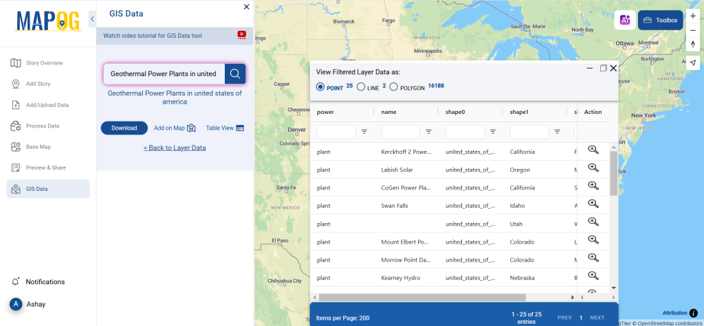 Download Geothermal Power Plants Data