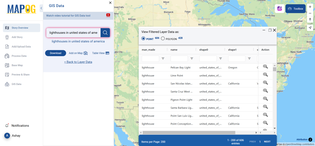 Download Lighthouses Data